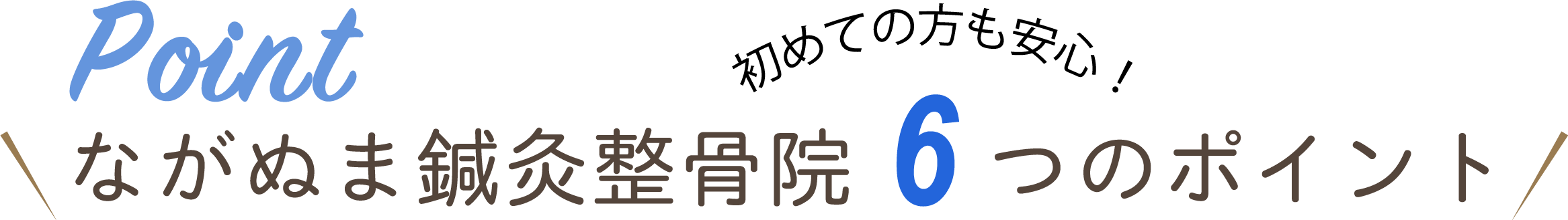 ながぬま鍼灸整骨院6つのポイント
